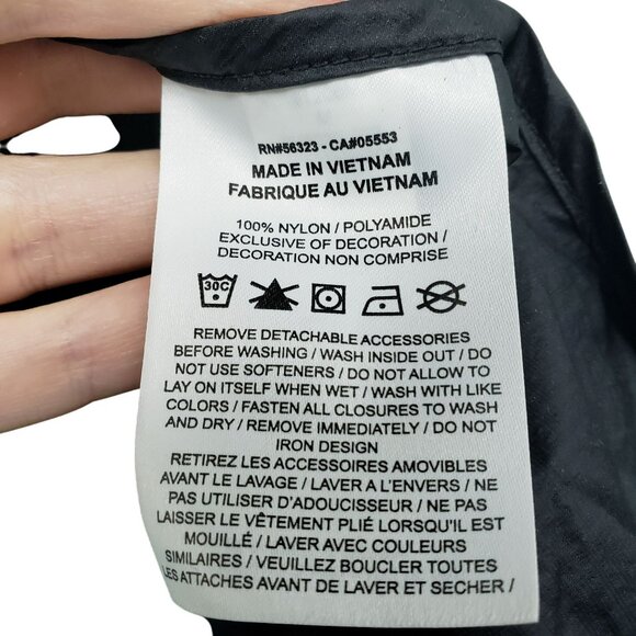 Nike x Off-White Black Windbreaker Jacket Blue Pink Shoelace Strings Womens M - Picture 13 of 14